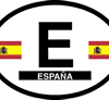 Spain Oval Reflective Decal