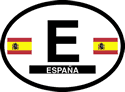 Spain Oval Reflective Decal
