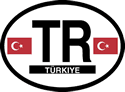 Turkey Oval Reflective Decal