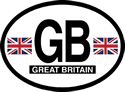 United Kingdom Oval Reflective Decal