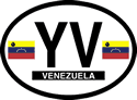 Venezuela Oval Reflective Decal