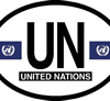 United Nations Oval Reflective Decal