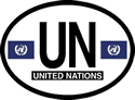 United Nations Oval Reflective Decal