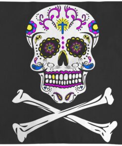 Pirate Sugar Skull Flag 3x5ft Poly