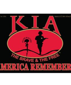 Killed in Action Bumper Sticker. KIA Bumper STK, KIA Sticker