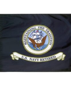 3'x4' US Navy Retired Nylon Flag