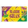 Our festive & colorful collection of Mardi Gras 3'x5' screen-printed nylon flag speaks for itself