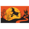 Witch 3'X5' Nylon Flag Printed on heavy duty nylon
