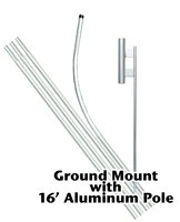 Feather Flag Ground Mount Kit (Ground Mount and Aluminum Pole)