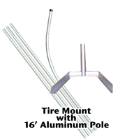 Feather Flag Tire Mount Kit (Tire Mount and Aluminum Pole)