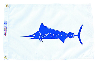 White Marlin Fish Flag 12" x 18"