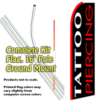 Tattoo Piercing (White-Red) Kit