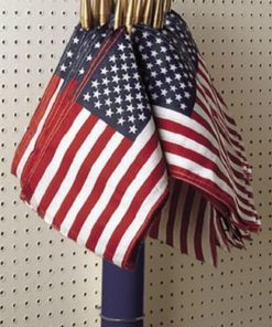 12"x18" no-fray polycotton U.S. stick flags