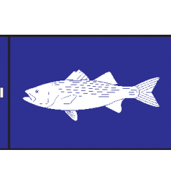 Striped Bass Fish Flag 12" x 18"