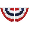 Two 3' x 3' Nylon Pleated Half Fan, 3' x 3' Nylon Pleated Half Fan - Fully SEWN NO STARS