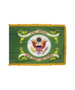 3ft. x 4ft. US Army Retired Flag with Side Pole Sleeve with Fringe