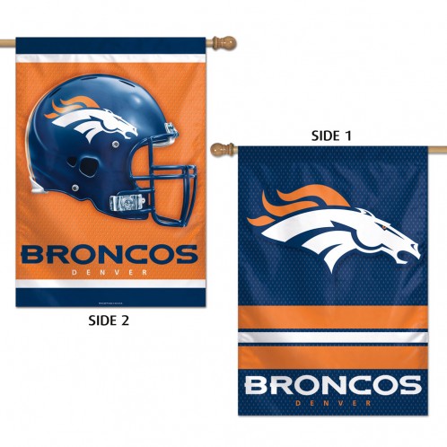 DENVER BRONCOS VERTICAL FLAG 2 SIDED 28" X 40"