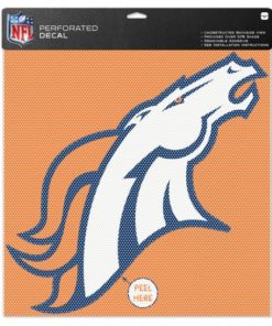 Denver Broncos Perforated Vinyl Decal 17" X 17"