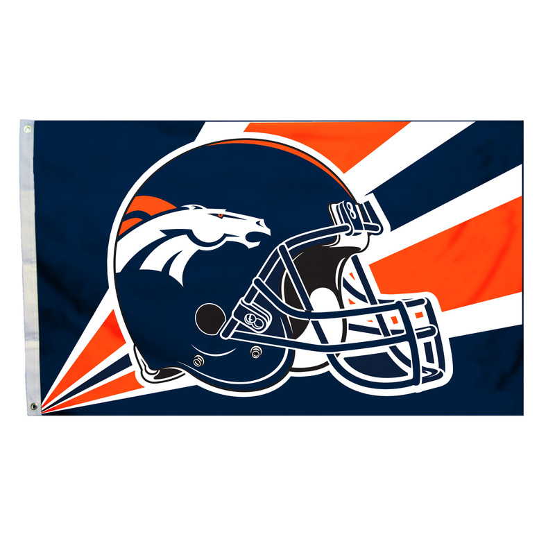 Denver Broncos Helmet Flag