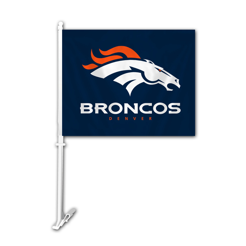 DENVER BRONCOS LOGO CAR FLAG