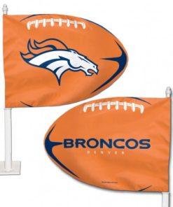 DENVER BRONCOS SHAPED CAR FLAG