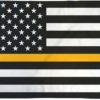 Thin Gold Line USA 3x5' Flag