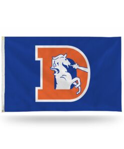 Denver Broncos 3X5 Orange D Horse Flag