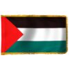 Palestinian 4'x6' Fringed Flag
