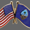 Guam Friendship Lapel Pin, Guam Flag Crossed Lapel Pin, Guam Lapel Pin Friendship, Guam Crossed Flag Pin