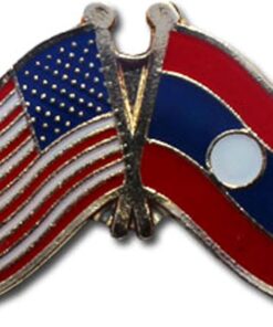 Laos Friendship Lapel Pins, Laos Friendship Flag Lapel Pins, Laos Friendship Flag Pin