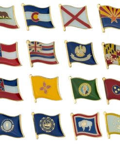 US STATE FLAG SINGLE LAPEL PINS