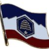 Utah State Beehive Flag Pin , Utah Beehive Flag Lapel Pin, Utah Lapel Pin, Utah Flag Pin