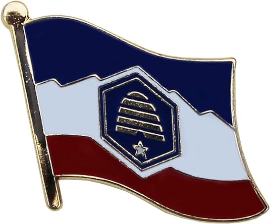 Utah State Beehive Flag Pin , Utah Beehive Flag Lapel Pin, Utah Lapel Pin, Utah Flag Pin