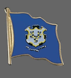 Connecticut State Lapel Pin, Connecticut Flag Lapel Pin, Connecticut Lapel Pin, Connecticut Flag Pin