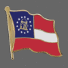 Georgia State Lapel Pin, Georgia Flag Lapel Pin, Georgia Lapel Pin, Georgia Flag Pin