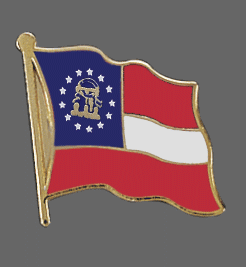 Georgia State Lapel Pin, Georgia Flag Lapel Pin, Georgia Lapel Pin, Georgia Flag Pin