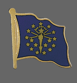 Indiana State Lapel Pin, Indiana Flag Lapel Pin, Indiana Lapel Pin, Indiana Flag Pin