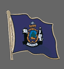 Maine State Lapel Pin, Maine Flag Lapel Pin, Maine Lapel Pin, Maine Flag Pin