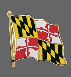 Maryland State Lapel Pin, Maryland Flag Lapel Pin, Maryland Lapel Pin, Maryland Flag Pin