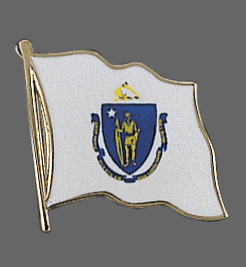 Massachusetts State Lapel Pin, Massachusetts Flag Lapel Pin, Massachusetts Lapel Pin, Massachusetts Flag Pin