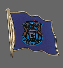 Michigan State Lapel Pin, Michigan Flag Lapel Pin, Michigan Lapel Pin, Michigan Flag Pin