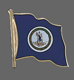 Virginia State Lapel Pin, Virginia Flag Lapel Pin, Virginia Lapel Pin, Virginia Flag Pin