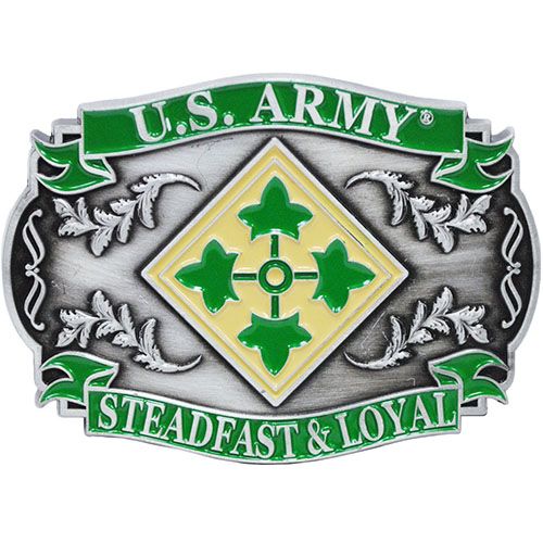 Army 4th Division Belt Buckle