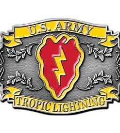 U.S. Army 25th Division Tropic Lightening Belt Buckle