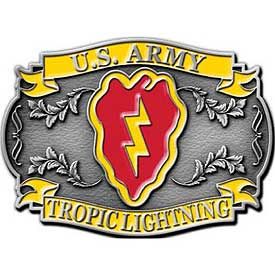 U.S. Army 25th Division Tropic Lightening Belt Buckle