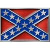 Confederate Flag Blue & Red Belt Buckle, Rebel Flag Belt Buckle Enamel 3.2 INCHES