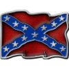 Confederate Flag Blue & Red Belt Buckle, Rebel Flag Belt Buckle Enamel 3.2 INCHES