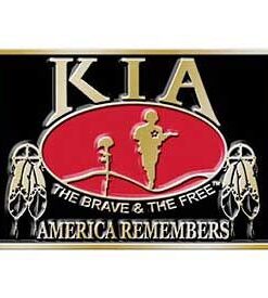 U.S. KIA America Remembers The Brave & The Free Eagle Some Gave All Emblem Belt Buckle