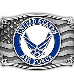 U.S. Air Force Wings Logo 3 1/4" Bronze Belt Buckle