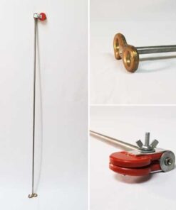 Non-Tangle Rod for Outrigger Flagpoles to Prevent Flag Wrapping Stainless Steel Rod Vinyl Clamp 2 1/2' Length
